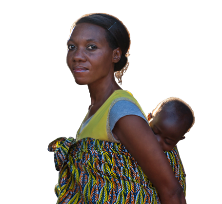 African woman with child